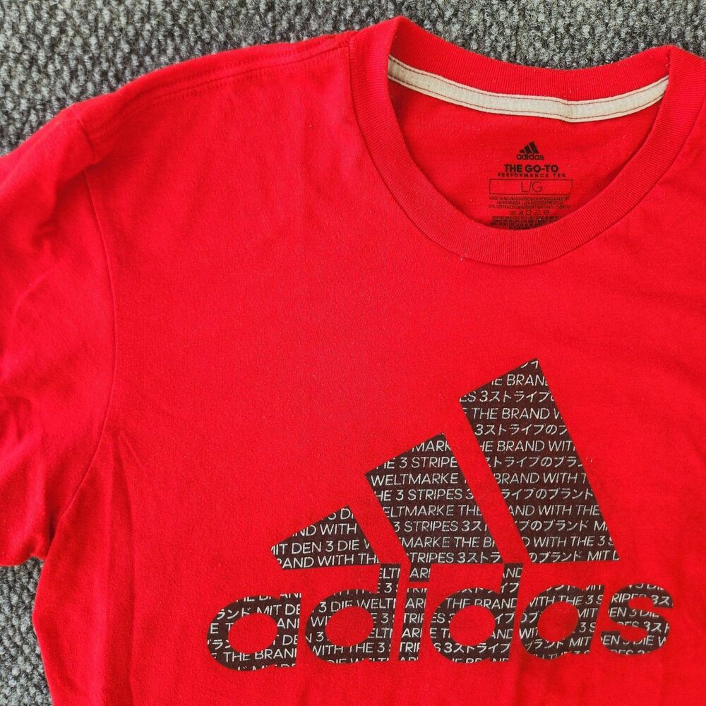 Adidas The Go To Tee Climalite Performance Short Sleeve Crewneck T Shirt Large